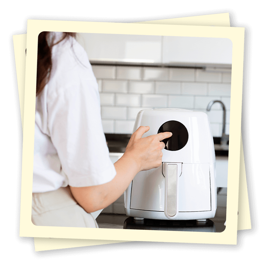 Precalienta<br> la air fryer
